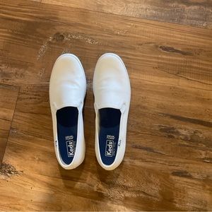 Women’s white canvas slip on
